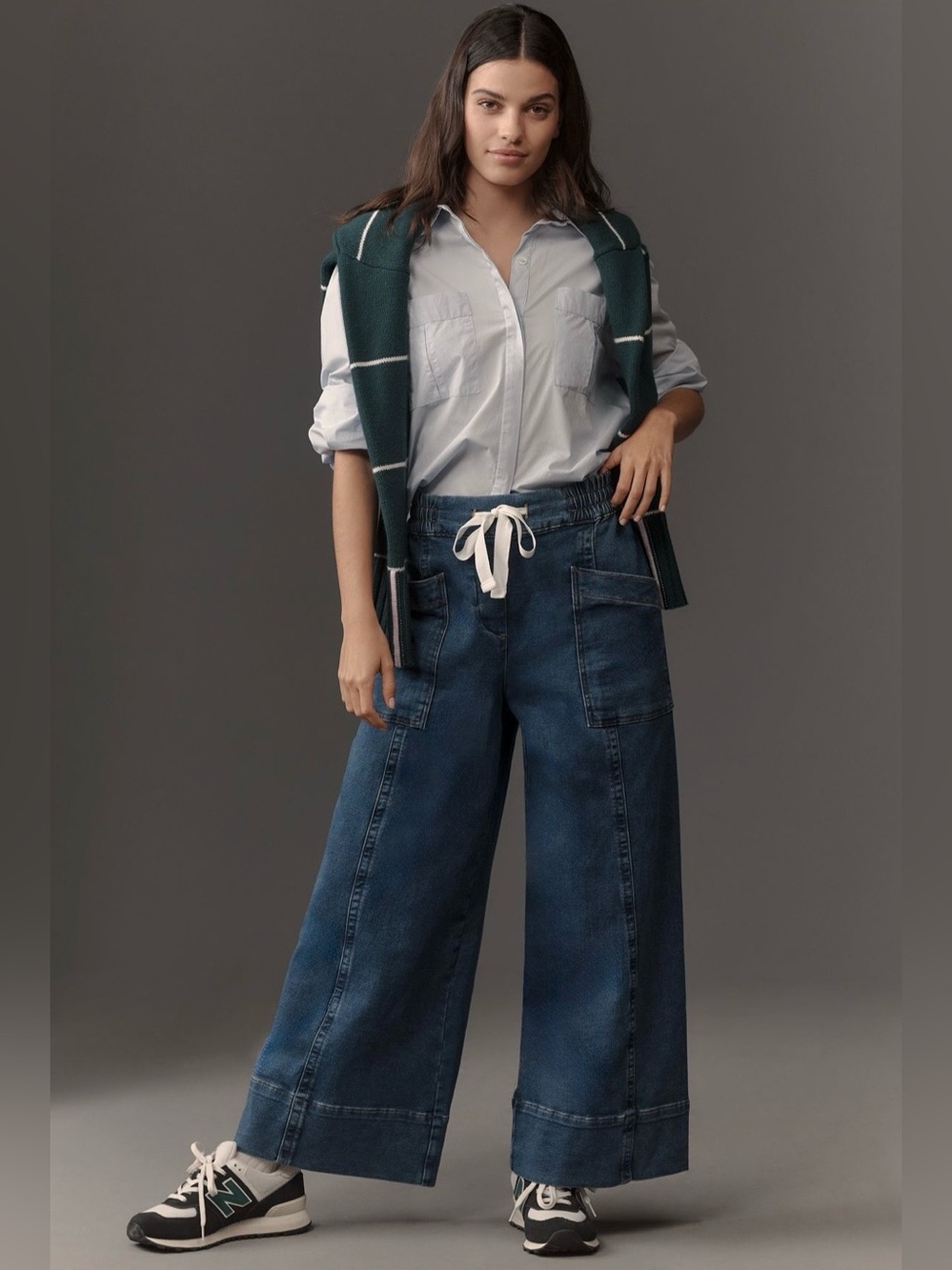 Maeve Tie-Waist Wide Leg Jeans